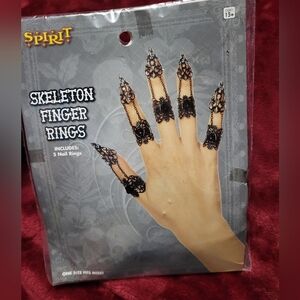 Spirit Gothic Black Skeleton Rings